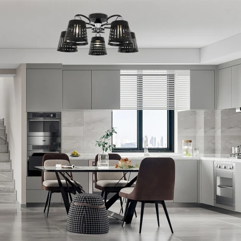 Потолочная люстра Arte Milano AMALFI-328207 328207/5 BK.CR (220V)