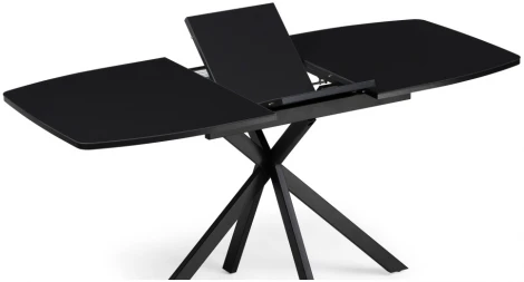 Стеклянный стол Woodville Тамаса 120(150)х70х76 черный 551087