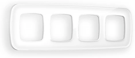 Рамка Ambrella Volt OMEGA Coint (Белый Стекло органическое) 4-ая OF640104