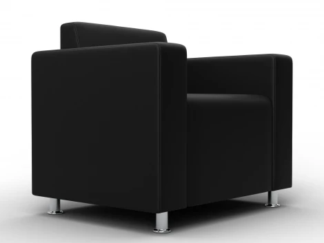 Кресло Лига-093 ВН (ДСП,Брус,Фанера,Экокожа/Черный) Лига Диванов 134975