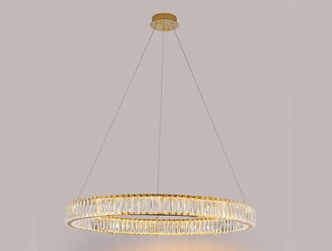 Подвесной светильник Newport 8240 8240/80 gold (LED, 220V, хрусталь, на тросе, кольцо)