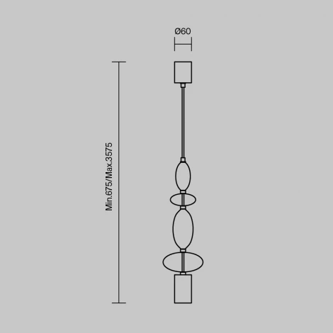 Подвесной светильник Maytoni Monochrome MOD071PL-L8B3K2 (220V, на проводе, бусы)