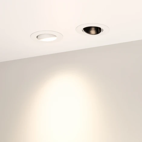 Светильник встраиваемый LED MS-FORECAST-BUILT-TURN-R82-8W Warm3000 (WH-WH, 32 deg, 230V) (Arlight, IP20 Металл, 5 лет) 037187