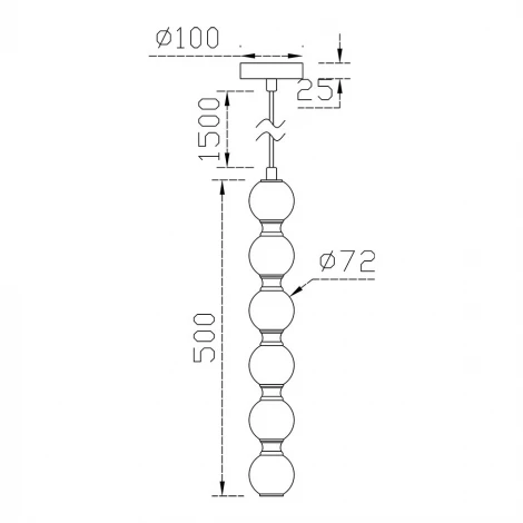 Подвесной светильник светодиодный Fluorite Adeline FL1201-6P