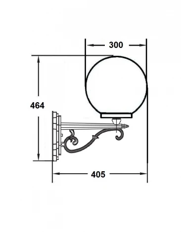 Настенный фонарь уличный Oasis Light GLOBO L 88201L 02C Bl