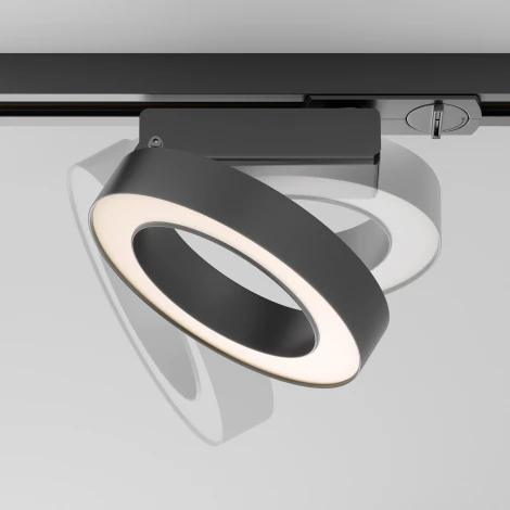 Трековый светильник Rim Unity 3000K 12Вт 110° LED (однофазный) Maytoni Technical TR044-1-12W3K-B (220V, кольцо)