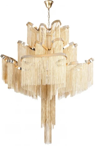 Подвесная люстра каскадная большая Loft It Stream 10208/800 Gold (220V, на цепи)