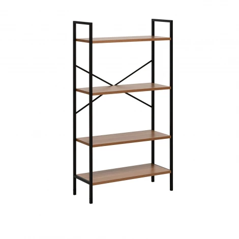 Стеллаж Leset Стилвуд 24 широкий, 4 полки 4687207095570 Металл, Черный