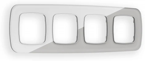 Рамка Ambrella Volt OMEGA Radian (Серебро Стекло органическое) 4-ая OF320404