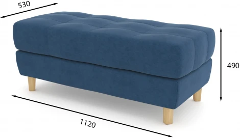 Банкетка Arsko Герберт синий велюр