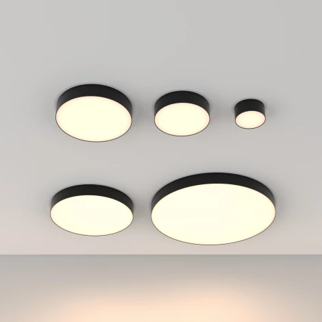 Потолочный светильник круглый Maytoni Zon C032CL-12W3K-RD-B (LED, 220V, круглые)