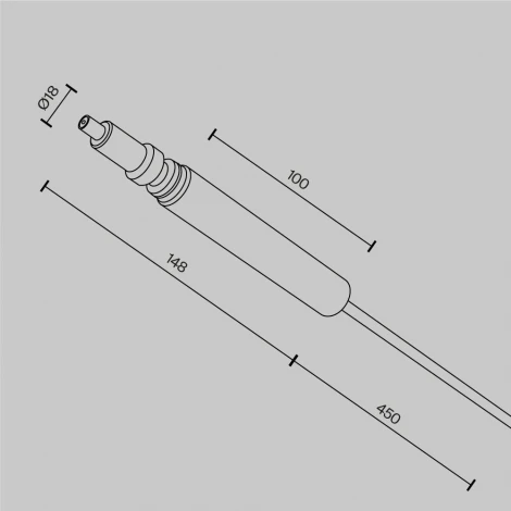 Ввод питания Maytoni Accessories For System Axity CA002PI-BS (48V)