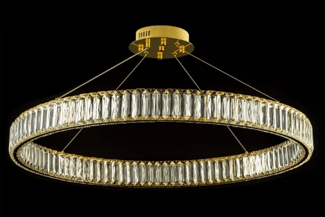 Подвесной светильник светодиодный Dio D`arte Caneva Caneva L 1.5.80.100 G (220V, хрусталь, на тросе, кольцо)