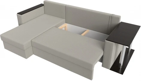 Диван угловой Атланта Лайт левый угол (Бежевый/Рогожка) Лига Диванов арт.121162L