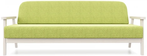 Диван Arsko прямой Флори Б беленый дуб рогожка зеленая