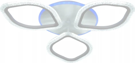 Люстра потолочная светодиодная Bubble 10251/3 LED*60+5W White (регулировка яркости, 220V, пульт управления, цветы)