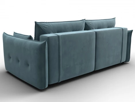 Диван прямой Лига-100 НПБ (ДСП,Фанера/Пластик/Велюр/Бирюзовый) Лига Диванов 133648