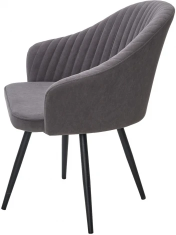 Стул AVIOR, 360 град. поворот. B28 Темно-серый, велюр / черный каркас, М-City