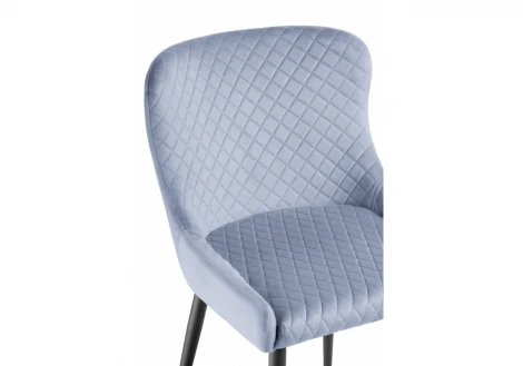 Стул Woodville на металлокаркасе Teo light blue / black 15021