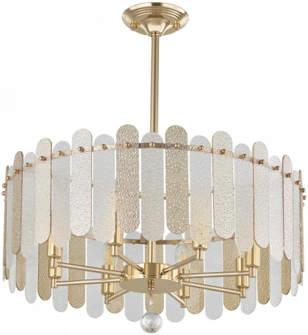 Подвесная люстра хрустальная на штанге Arte Milano Sorrento-3109 373109/8/350/580 GD (220V)