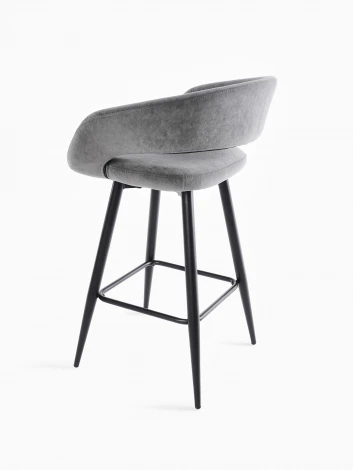 Стул барный МАМАДОМА Барни Р 700, Черный/Antracite Lux b28