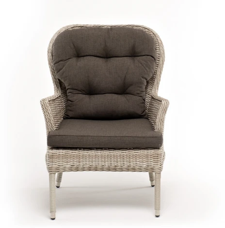 "Алиса" кресло плетеное, цвет бежевый с подушками 4SIS арт.УТ-00006455