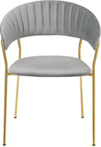 Комплект из 4-х стульев Turin серый с золотыми ножками Bradexhome арт.FR 0910K