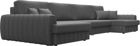 Диван П-образный Лига-057 НПБ Лонг Лига Диванов (Замша) арт.129343