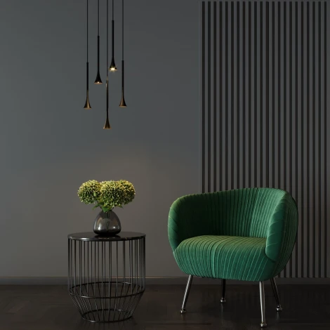 Подвесной светильник Elektrostandard Hall 50314 LED 5W 3000K черный (220V, на проводе, круглые)