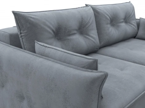 Диван прямой Лига-100 НПБ (ДСП,Фанера/Пластик/Велюр/Серый) Лига Диванов 133656