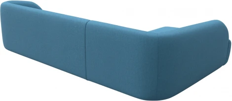 Диван угловой Лига-041 левый угол (Голубой/Рогожка) Лига Диванов арт.125481L