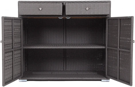 "Мальта" тумба плетеная из искусственного ротанга, цвет графит 4SIS арт.УТ-00002577