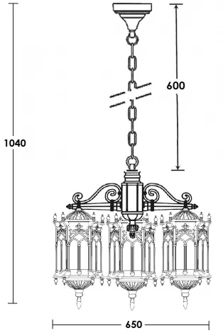 Уличный светильник подвесной Oasis Light DELI L 89970L/3 Bl