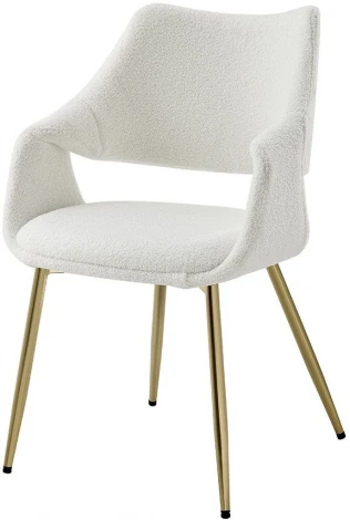Стул ESF JY6145Q белый IPD1859-1/золото/Ткань,Металл