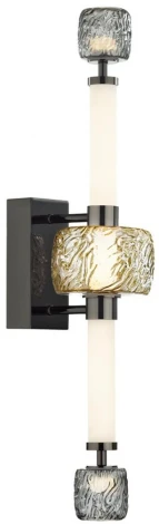 Бра Odeon Light Kliff 5427/28WL черный хром/белый/дымчатый/коньячный/металл/стекло/акрил LED 28W 3000K (220V)