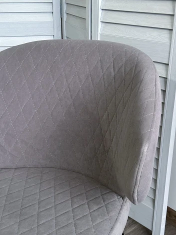 Стул ХИЛТОН, цвет B22 Серый, велюр / черный каркас М-City 472M05594