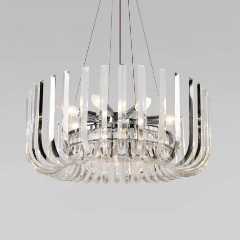 Подвесная люстра Loft It Dakota 10300/600 Nickel (220V, хрусталь, на тросе)