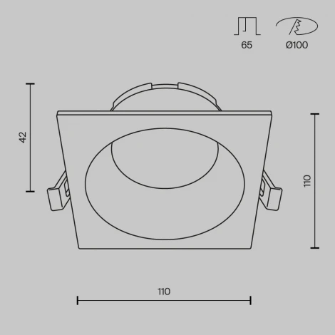 Встраиваемый светильник Maytoni Technical Share DL126-GX53-SQ-W
