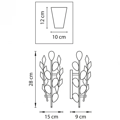 Бра Lightstar Isabelle 791612 (220V, хрусталь Asfour, листья, ветки)