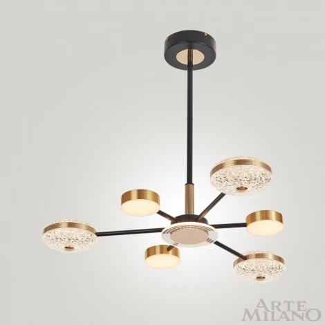 Потолочная люстра на штанге Arte Milano 272069/6 BK/GD (LED, 220V)