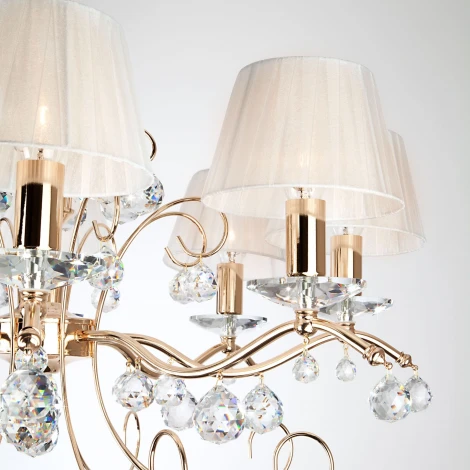 Подвесная люстра Eurosvet Эстель 10058/8 золото/прозрачный хрусталь Strotskis