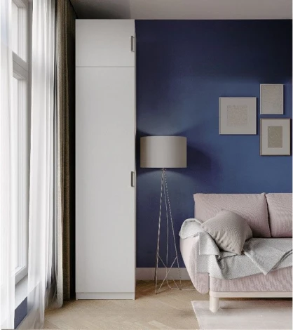 Шкаф для белья Село Hesby (Белый/ДСП,ЛДСП) арт.HSBB_94378