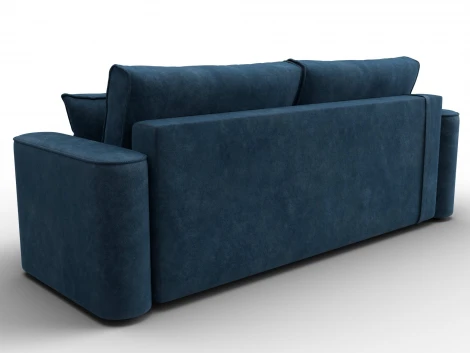 Диван прямой Лига-118 НПБ (ДСП,ЛДСП,Брус,Фанера,Велюр/Синий) Лига Диванов 137070