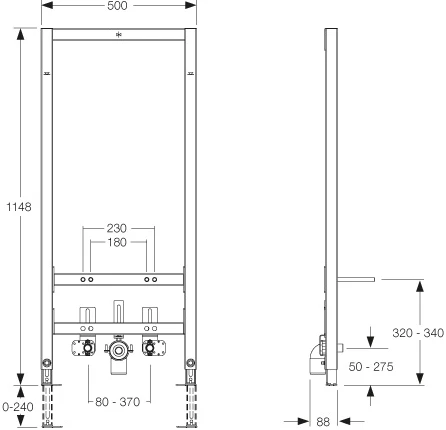 Система инсталляции для биде Mepa VariVIT 549006