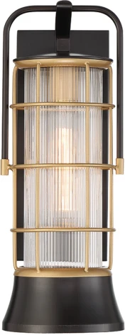 Настенный уличный светильник Eurofase QN-RIVAMAR-M-BLK-GD (220V, IP44)