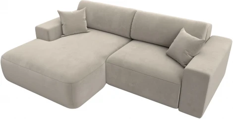 Диван угловой Лига-036 НПБ Классик левый угол (Бежевый/Микровельвет) Лига Диванов арт.121364L