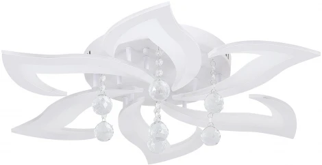 Потолочная светодиодная люстра с пультом и управлением смартфоном 120W Olimp LED LAMPS 81238 Natali Kovaltseva (регулировка яркости, 220V, подвески, цветы)