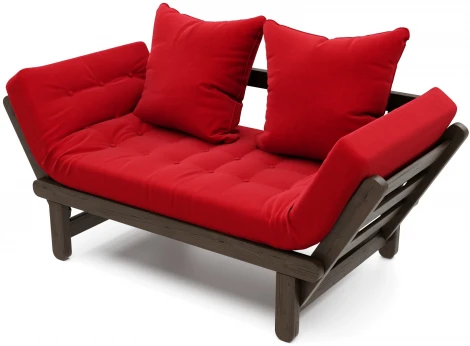 Кушетка Arsko Сламбер венге красный велюр