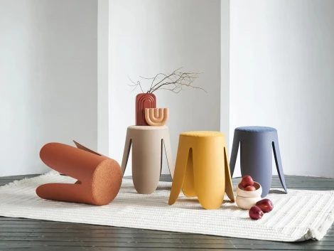 Комплект табуретов Chim 6 шт. ОГОГО Обстановочка! 966370 (Мех/Горчичный)