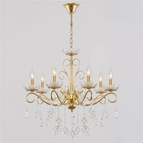 Подвесная люстра Reluce 04201-0.4-07 GOLD (220V, подвески, на цепи, подсвечник, свеча)